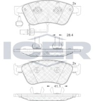Комплект тормозных колодок ICER 181725 фото №2 — интернет-магазин Desire.md