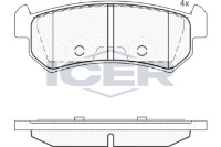 Комплект тормозных колодок ICER 181727 фото №2 — интернет-магазин Desire.md
