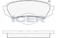Комплект тормозных колодок ICER 181734 фото №2 — интернет-магазин Desire.md