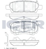 Комплект тормозных колодок ICER 181746 фото №2 — интернет-магазин Desire.md