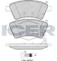 Комплект тормозных колодок ICER 181758-700 фото №2 — интернет-магазин Desire.md
