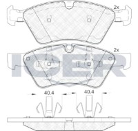 Комплект тормозных колодок ICER 181771 фото №2 — интернет-магазин Desire.md