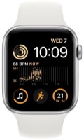 Smartwatch Apple Watch SE 44mm Aluminum Case with White Sport Band Silver (MNK23) imaginea #1 — magazin online Desire.md