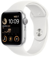 Smartwatch Apple Watch SE 44mm Aluminum Case with White Sport Band Silver (MNK23) imaginea #2 — magazin online Desire.md