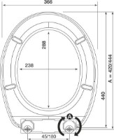 Capac de toaletă Bisk Lilia 04154 imaginea #2 — magazin online Desire.md