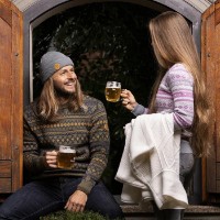 Căciulă Kama Knitted A136 Gray imaginea #2 — magazin online Desire.md