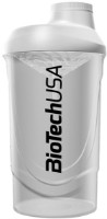 Shaker pentru nutriție sportivă Biotech Wave White 600ml