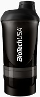 Shaker pentru nutriție sportivă Biotech Smart Black 600ml