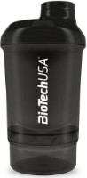 Shaker pentru nutriție sportivă Biotech Nano Shaker Black 300ml