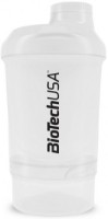Shaker pentru nutriție sportivă Biotech Nano Shaker White 300ml
