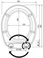 Сиденье для унитаза Bisk Iris 05867 фото №2 — интернет-магазин Desire.md