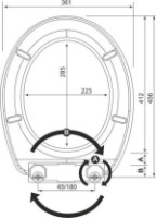 Capac de toaletă Bisk Iris 07989 imaginea #2 — magazin online Desire.md