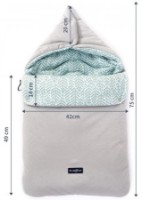 Детский зимний чехол Womar Zaffiro 5in1 Grey Velvet + Mint Leaves фото №3 — интернет-магазин Desire.md