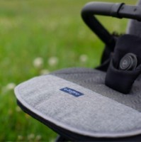 Salteluța pentru carucior Womar Zaffiro Airy Cotton Graphite Leaves imaginea #2 — magazin online Desire.md