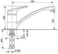 Смеситель для кухни SV-Мебель МС-003 Светло серый глянец фото №2 — интернет-магазин Desire.md