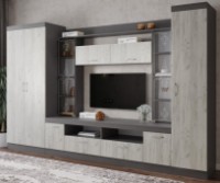 Living ML-Mobila ML-2 Premiera 15/3100 Antracit/Stejar Craft Alb imaginea #2 — magazin online Desire.md