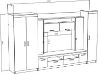 Living ML-Mobila ML-2 Premiera 15/3100 Antracit/Stejar Craft Alb imaginea #3 — magazin online Desire.md