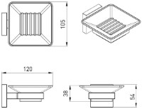 Мыльница VOLLE Cuadro (2536.210104) фото №2 — интернет-магазин Desire.md