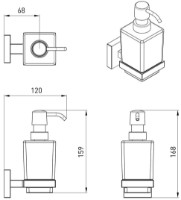 Дозатор жидкого мыла VOLLE Cuadro (2536.230101) фото №2 — интернет-магазин Desire.md