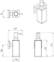Дозатор жидкого мыла VOLLE Cuadro (2536.230204) фото №2 — интернет-магазин Desire.md