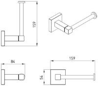 Suport hârtie igienică VOLLE Cuadro (2536.240204) imaginea #2 — magazin online Desire.md
