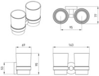 Pahar pentru periuțe de dinți VOLLE Ronda (2535.220204) imaginea #2 — magazin online Desire.md