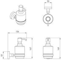 Dozator săpun lichid VOLLE Ronda (2535.230101) imaginea #2 — magazin online Desire.md