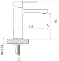Смеситель для умывальника VOLLE Sota (1538.010101) фото №2 — интернет-магазин Desire.md