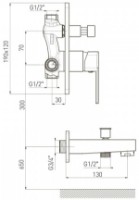 Baterie pentru cadă VOLLE Sota (1538.100301) imaginea #2 — magazin online Desire.md