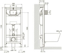 Rezervor WC îngropat cu cadru Imprese i-Frame i8122B imaginea #2 — magazin online Desire.md