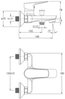 Смеситель для ванны Imprese Modus f03208201SR фото №2 — интернет-магазин Desire.md