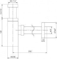Сифон для раковины Imprese SBS000000132 фото №2 — интернет-магазин Desire.md