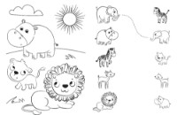 Puzzle Trefl 24 Super Maxi Babies on Safari (41009) imaginea #2 — magazin online Desire.md