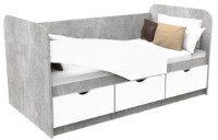 Pat copii ML-Mobila Junior 1 80x160 Atelier Deschis/Alb