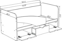 Pat copii ML-Mobila Junior 1 80x160 Atelier Deschis/Alb imaginea #2 — magazin online Desire.md