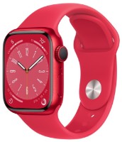 Smartwatch Apple Watch Series 8 GPS 45mm Product Red Aluminium Case with Product Red Sport Band (MNP43) imaginea #2 — magazin online Desire.md