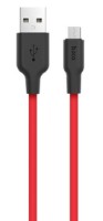 Cablu USB Hoco X21 Silicone Micro Black/Red
