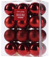 Ёлочные шары Christmas 24x30mm (27322)