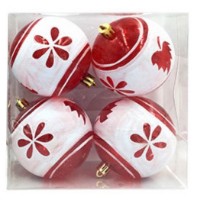 Ёлочные шары Christmas 80mm (35415) 4pcs