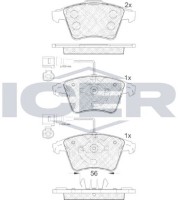 Комплект тормозных колодок ICER 181777 фото №2 — интернет-магазин Desire.md