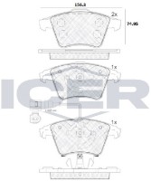Комплект тормозных колодок ICER 181779 фото №2 — интернет-магазин Desire.md