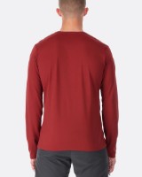 Hanorac pentru bărbați Rab Force LS Tee L Oxblood Red imaginea #3 — magazin online Desire.md
