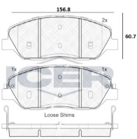 Комплект тормозных колодок ICER 181828 фото №2 — интернет-магазин Desire.md
