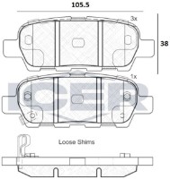 Комплект тормозных колодок ICER 181838 фото №2 — интернет-магазин Desire.md
