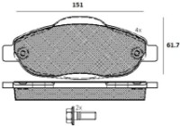 Комплект тормозных колодок ICER 181851 фото №2 — интернет-магазин Desire.md