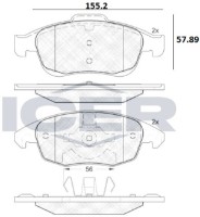 Комплект тормозных колодок ICER 181852 фото №2 — интернет-магазин Desire.md
