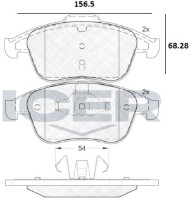 Комплект тормозных колодок ICER 181856 фото №2 — интернет-магазин Desire.md