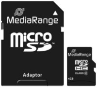 Сard de memorie MediaRange microSDHC™ Class 10 + SD adapter 4Gb (MR956)