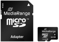 Сard de memorie MediaRange microSDXC™ Class 10 + SD adapter 64Gb (MR955)
