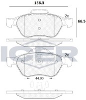 Комплект тормозных колодок ICER 181860 фото №2 — интернет-магазин Desire.md